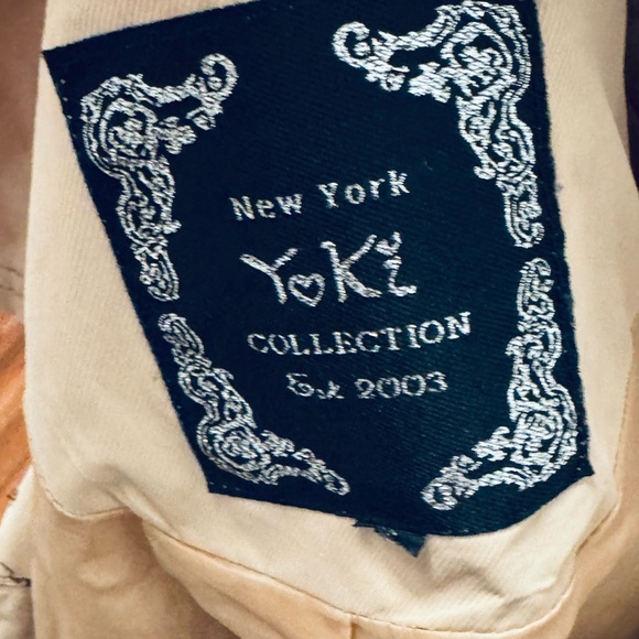 Yoki Beige Trench Coat with Black Buttons - Picture 7 of 8